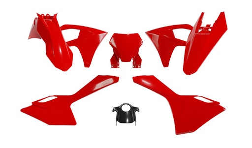 [RTECH-R-KITGAS-RG0-623] RTech Plastic Kit for GasGas Bikes (2023-2025) - 6 PCS - (GasGas Red)