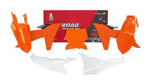 [RTECH-R-KITKTM-AR0-223] RTech Plastic Kit for KTM Bikes (2022-2024) - 6 PCS - (KTM Orange/Black/White)
