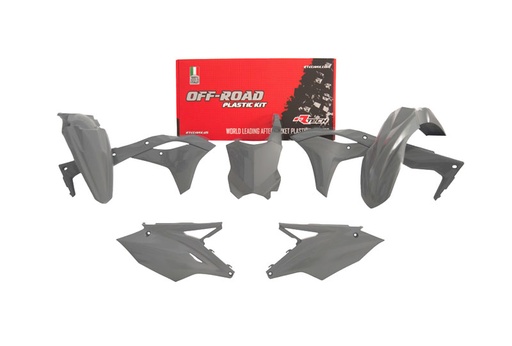[RTECH-R-KITKXF-GR0-519] RTech Plastic Kit for Kawasaki KX 250 Bikes (2017-2020) - 5 PCS - (Quantum Grey)