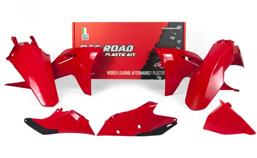 [RTECH-R-KITGAS-RG0-421] RTech Plastic Kit for GasGas EC and ECF Bikes (2021-2023) - 5 PCS - (GasGas Red/Black)