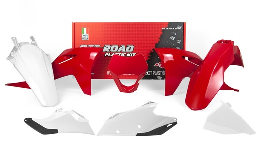 [RTECH-R-KITGAS-OEM-521] RTech Plastic Kit for GasGas EC and ECF Bikes (2021-2023) - 6 PCS - (GasGas Red/White)