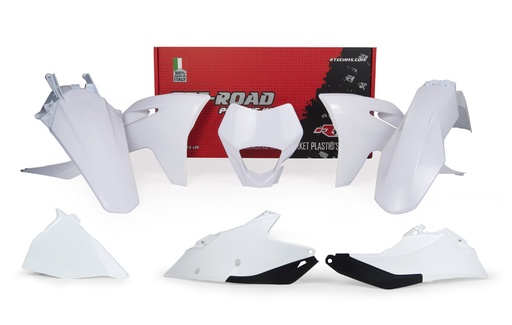 [RTECH-R-KITGAS-BN0-521] RTech Plastic Kit for GasGas EC and ECF Bikes (2021-2023) - 6 PCS - (White) 