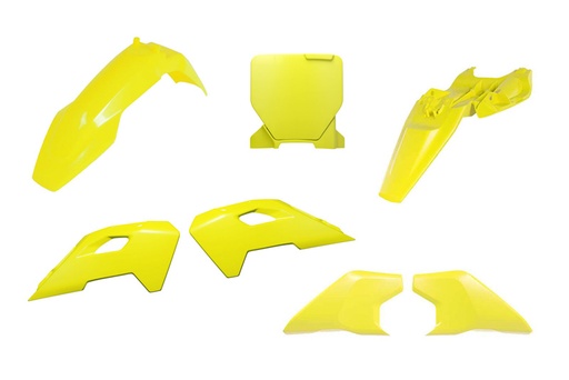 [RTECH-R-KITHSQ-GQ0-050] RTech Plastic Kit for Husqvarna TC 50 Bikes (2024-2025) - 6 PCS - (Husqvarna Lemon Yellow)