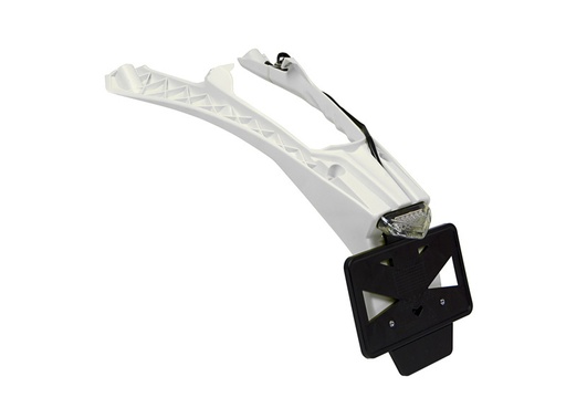 [RTECH-R-PTLED0BN917] RTech Integra License Plate Holder with LED Taillight for Husqvarna Bikes (2017-2019) - USA Version - (White) 
