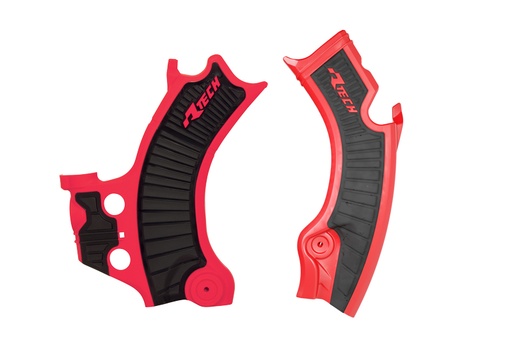 [RTECH-R-PRTCRFRSNR2] RTech Bi-Material Frame Protections for Honda CRF-R, CRF-RX, and CRF-RWE Bikes (2025) - (CRF Red/Black)