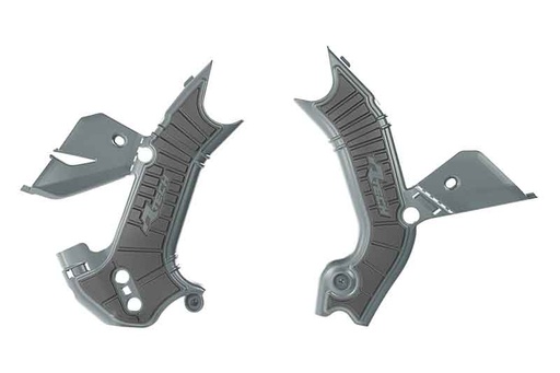 [RTECH-R-PRTKX0GRNR1] RTech Bi-Material Frame Protectors for Kawasaki KX and KX-X Bikes (2024-2025) - (Grey/Black)