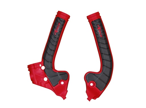 [RTECH-R-PRTKTMRGNR5] RTech Bi-Material Frame Protectors for GasGas, Husqvarna & KTM 85 Series Bikes (2021-2024) - (GasGas Red/Black)