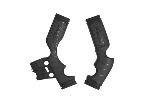 [RTECH-R-PRTKTMNR004] RTech Bi-Material Frame Protectors for GasGas, Husqvarna & KTM 65 Series Bikes (2016-2024) - (Black)