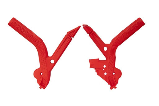 [RTECH-R-PRTBETRS003] RTech Bi-Material Frame Protectors for Beta RX 450 Bikes (2024) - (Red) 