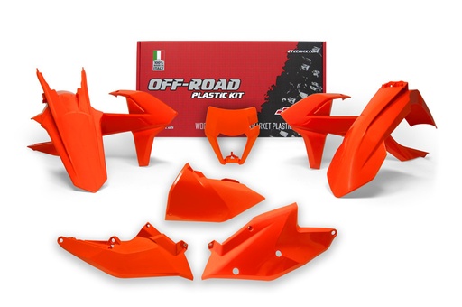 [RTECH-R-KITKTM-AN0-517] RTech Plastic Kit for KTM Bikes (2017-2019) - 6 PCS - (Neon Orange)
