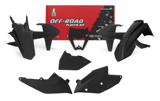 [RTECH-R-KITKTM-NR0-517] RTech Plastic Kit for KTM Bikes (2017-2019) - 6 PCS - (Black)