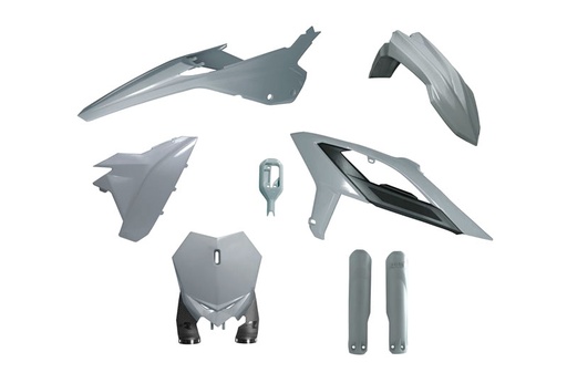 [RTECH-R-KITBET-GR0-624] RTech Plastic Kit for Beta RX Bikes (2023-2024) - 6 PCS - (Quantum Grey)