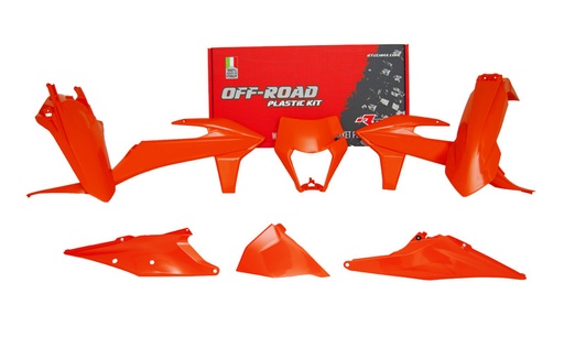 [RTECH-R-KITKTM-AN0-520] RTech Plastic Kit for KTM Bikes (2020-2023) - 6 PCS - (Neon Orange)