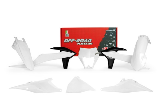 [RTECH-R-KITKTM-BN2-520] RTech Plastic Kit for KTM Bikes (2020-2023) - 6 PCS - (White/Black)