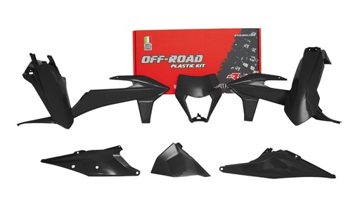 [RTECH-R-KITKTM-NR0-520] RTech Plastic Kit for KTM Bikes (2020-2023) - 6 PCS - (Black)