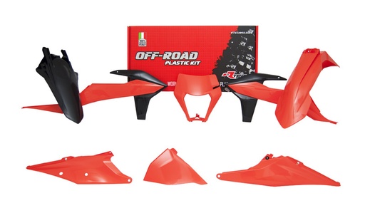 [RTECH-R-KITKTM-OEM-520] RTech Plastic Kit for KTM Bikes (2020-2023) - 6 PCS - (KTM Orange/Black)