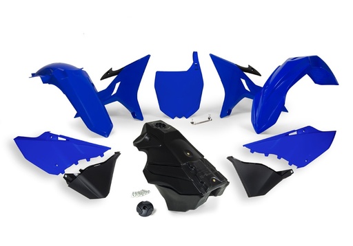 [RTECH-R-KITYZ0-BL1-016] RTech Revolution Plastics Conversion Kit for Yamaha YZ & YZ-X Bikes (2002-2022) - 7 PCS - (YZ Blue/Black) 