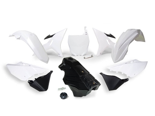 [RTECH-R-KITYZ0-BN0-016] RTech Revolution Plastic Kit for Yamaha Bikes (2002-2022) - 7 PCS - (Black/White)
