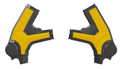 [RTECH-R-PRTSURNRGI4] RTech Bi-Material Frame Protectors for SUR-RON Ultra Bee Bikes (2023-2024) - (Suzuki Yellow)