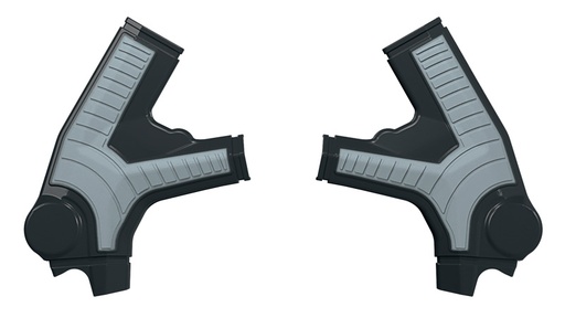 [RTECH-R-PRTSURNRGR4] RTech Bi-Material Frame Protectors for SUR-RON Ultra Bee Bikes (2023-2025) - (Black/Quantum Grey)