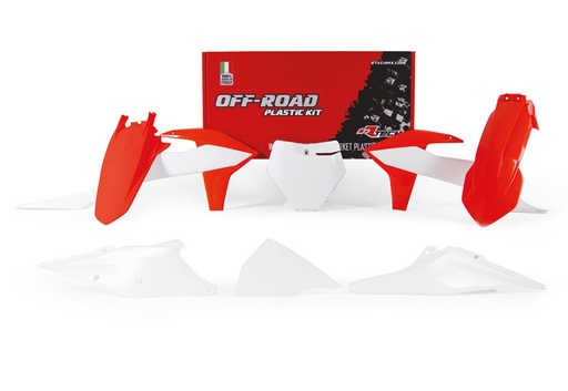 [RTECH-R-KITKTM-OEM-600] RTech Plastic Kit for KTM Bikes (2018-2022) - 6 PCS - (KTM Orange/White)