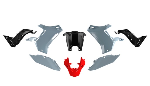 [RTECH-R-KITT70-GR1-024] RTech Revolution Plastic Kit for Yamaha T7 Bikes (2019-2024) - 7 PCS - (Light Grey/Black/Red)