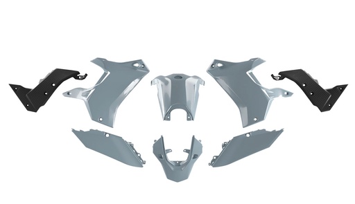 [RTECH-R-KITT70-GR2-024] RTech Revolution Plastic Kit for Yamaha Tenere 700 Bikes (2019-2024) - 5 PCS - (Light Grey/Black)
