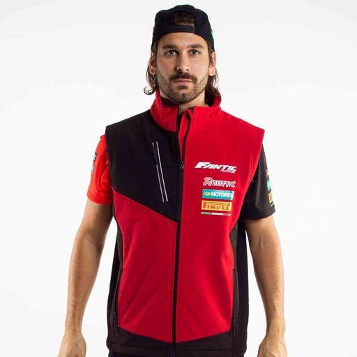 [FANTIC-TEES520RAC04] Fantic Team REPLICA Soft Shell Vest (XL) - (Red/Black)