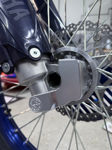 [BPD-YAM-FG-07-SIL] Bullet Proof Designs Fork Lug Guard for Yamaha and Fantic Bikes (2007-2025) - (Silver)
