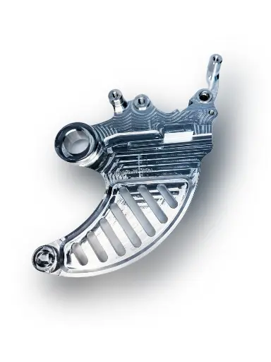 [BPD-YAM-RD-09-SIL] Bullet Proof Designs Rear Disc Guard for Yamaha and Fantic Bikes (2009-2025) - (Silver)