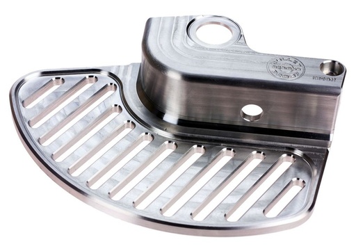 [BPD-RIE-FD-21-SIL] Bullet Proof Designs Front Disc Guard for GasGas and RIEJU Bikes (2018-2023) - (Silver)