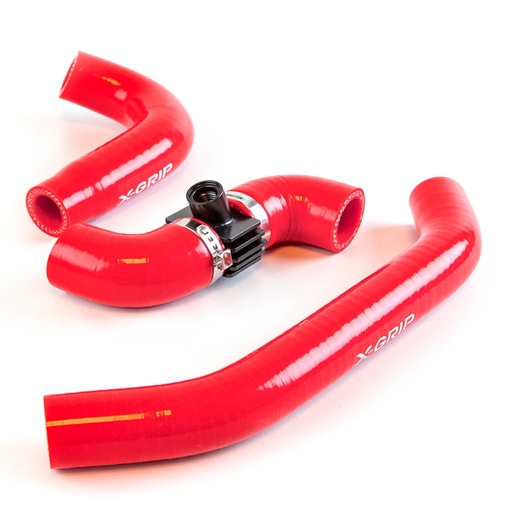 [XGRIP-XG-2721-009] X-Grip Silicone Radiator Hose Kit for KTM, Husqvarna, and GasGas Bikes (2023-Up) - (Red)