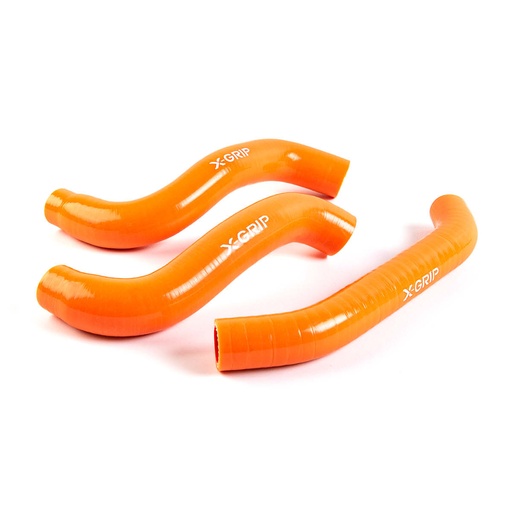 [XGRIP-XG-2722-008] X-Grip Silicone Radiator Hoses for KTM, Husqvarna, and GasGas 250-350 Bikes (2023-Up) - (Orange)