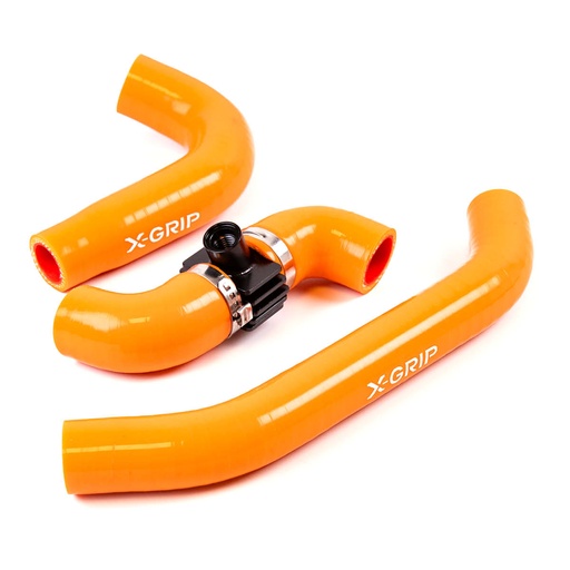 [XGRIP-XG-2721-008] X-Grip Silicone Radiator Hoses for KTM, Husqvarna, and GasGas 250-300 Bikes (2023-Up) - (Orange)
