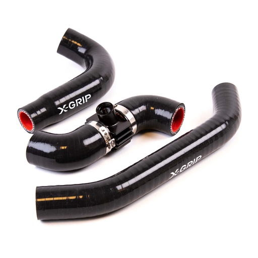 [XGRIP-XG-2721-001] X-Grip Silicone Radiator Hoses for KTM, Husqvarna, and GasGas 250-300 Bikes (2023-Up) - (Black)