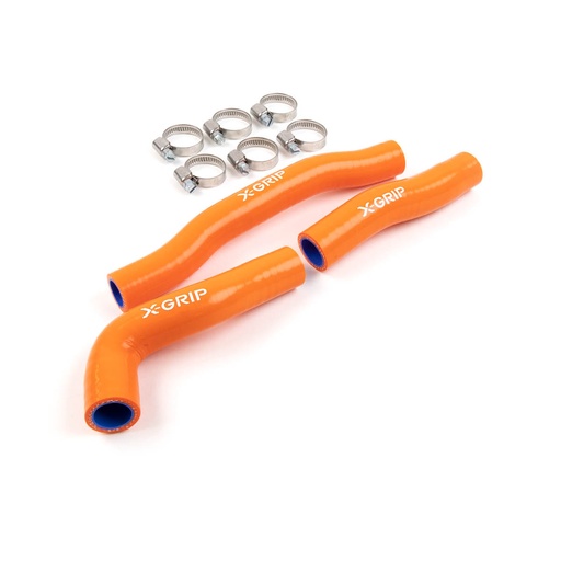 [XGRIP-XG-2447] X-Grip Silicone Radiator Hoses for KTM, Husqvarna, and GasGas 125-150 Bikes (2019-2023) - (Orange)