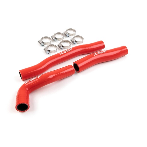 [XGRIP-XG-2449] X-Grip Silicone Radiator Hoses for KTM, Husqvarna, and GasGas 125-150 Bikes (2019-2023) - (Red)