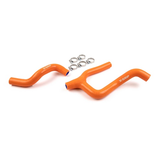 [XGRIP-XG-2455] X-Grip Silicone Radiator Hoses for KTM, Husqvarna, and GasGas 350 Bikes (2019-2023) - (Orange)