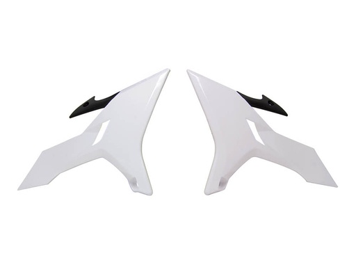 [RTECH-R-CVYZ0BN0016] RTech Revolution Radiator Shrouds for Yamaha YZ & YZ-X (2002–2022) - (White/Black)