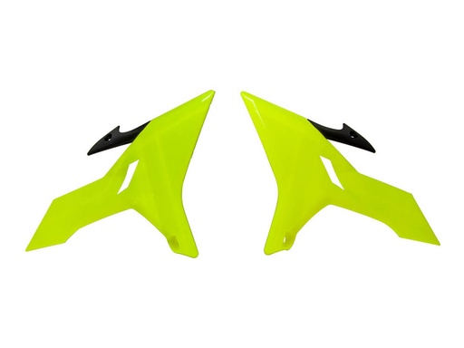 [RTECH-R-CVYZ0GF0016] RTech YZ Revolution Radiator Scoops for Yamaha YZ & YZ-X (2015–2022) - (Neon Yellow / Black)