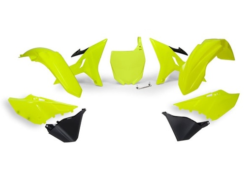 [RTECH-R-KITYZ0-GF0-REV] RTech Revolution Plastic Kit for Yamaha WR/YZ/YZ-X Models (2002 to 2022) - 6 PCS - (Neon Yellow / Black)