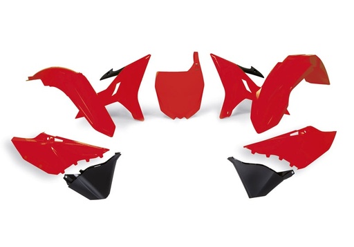 [RTECH-R-KITYZ0-RD0-REV] RTech Revolution Plastic Kit for Yamaha WR/YZ/YZ-X Models (2002 to 2022) - 6 PCS - (Ducati Neon Red / Black)