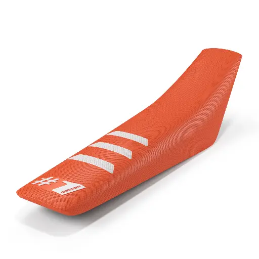 [ONEGRIPPER-OGSC03-LR-OEWHWH] #1 Gripper Light Rib Universal Seat Cover (Orange/White)