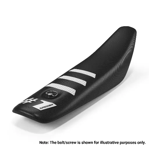 [ONEGRIPPER-OGSC03-LRM-BLWHWH] #1 Gripper Mini Light Rib Seat Cover for 50-65cc Youth Bikes (Black/White)