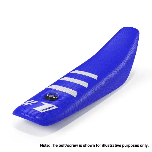 [ONEGRIPPER-OGSC03-LRM-BEWHWH] #1 Gripper Mini Light Rib Seat Cover for 50-65cc Youth Bikes (Blue/White)