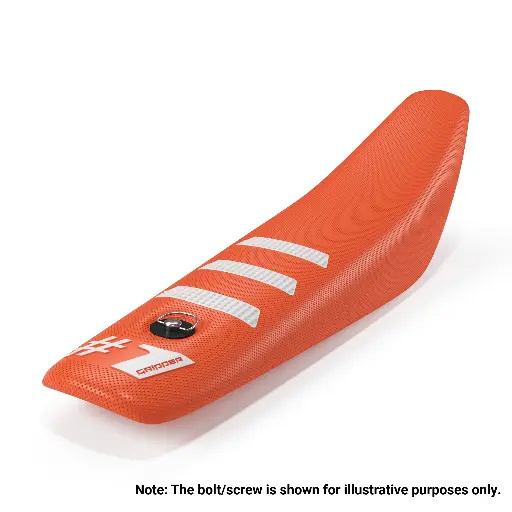 [ONEGRIPPER-OGSC03-LRM-OEWHWH] #1 Gripper Mini Light Rib Seat Cover for 50-65cc Youth Bikes (Orange/White)