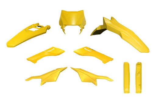 [RTECH-R-KITSUR-GI0-624] RTech Complete Plastic Kit for Sur-Ron Ultra Bee Models (2023 to 2024) - 6 PCS - (Suzuki Yellow)
