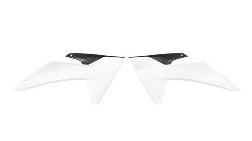 [RTECH-R-CVKTMBNNR2465] RTech Radiator Scoops for KTM SX 65 Models (2024 to 2025) - (White/Black)