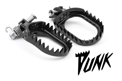 [S3-ESK-1232-B] S3 Punk Steel Footpegs for Aprilia, Beta, Fantic, GasGas, Husaberg, Husqvarna, Kove, KTM, Rieju, and Yamaha Bikes (2005–2025) – (Black)