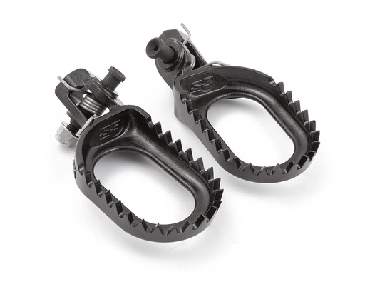 [S3-ESK-2761-B] S3 Punk Steel Enduro Footpegs for GasGas, Husqvarna, and KTM Bikes (2020–2025) - (Black)